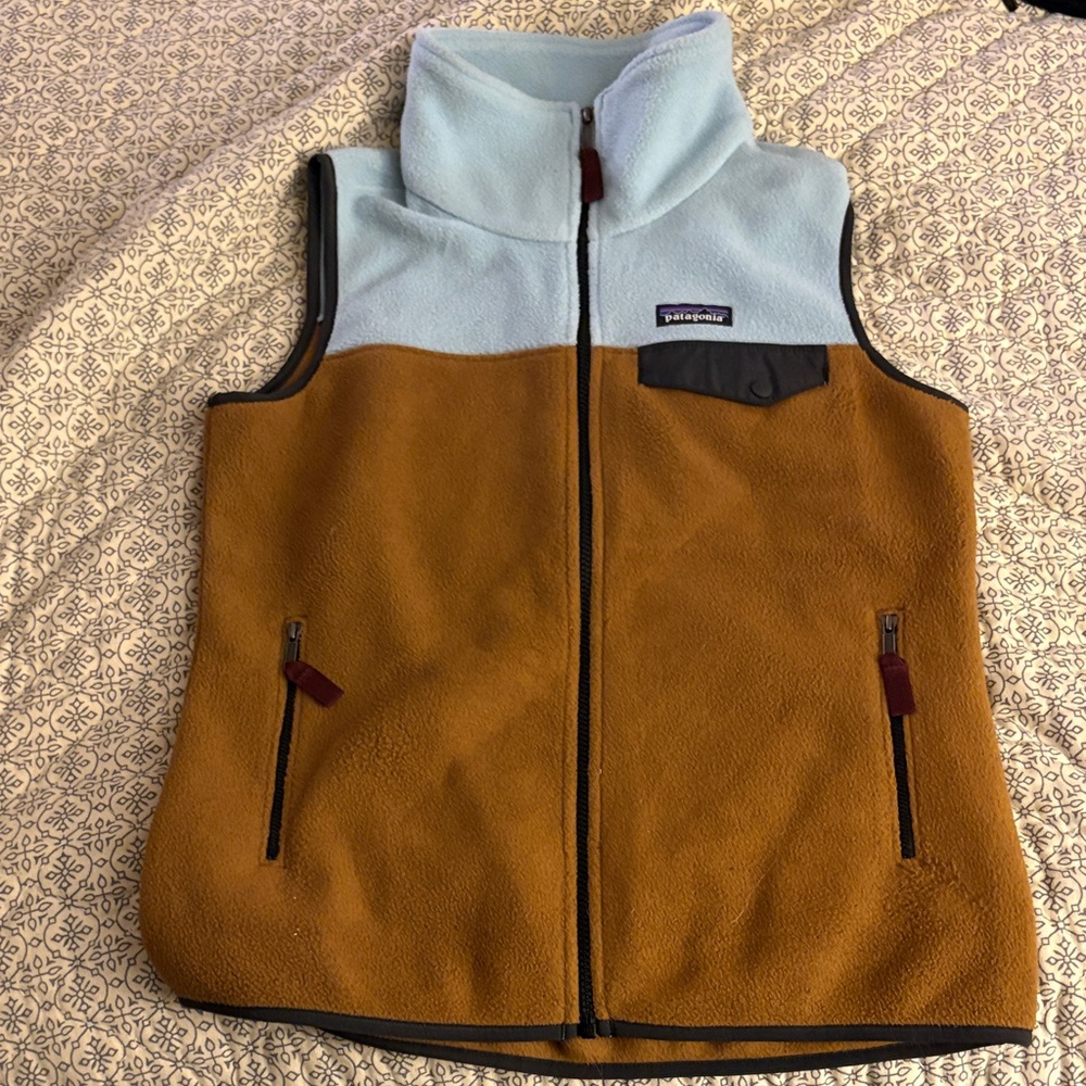 Patagonia Light Blue and Tan Vest